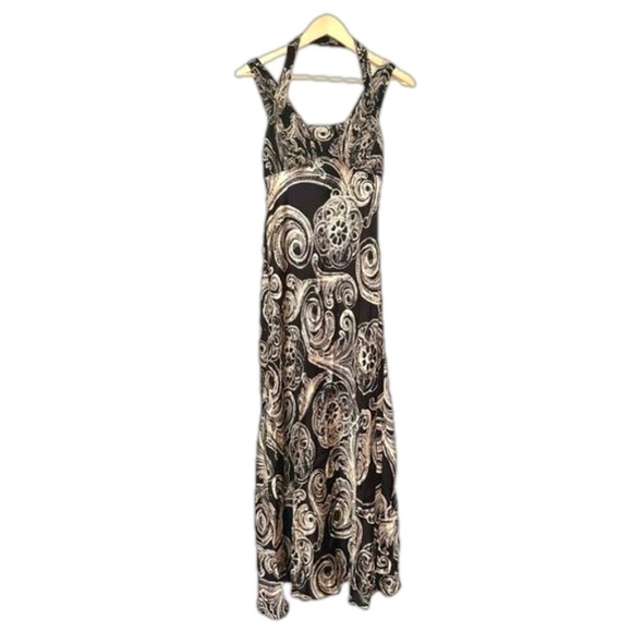 Adrianna Papell Dresses & Skirts - Adrianna Papell  silk  dress occasion black beige pattern print floral gown